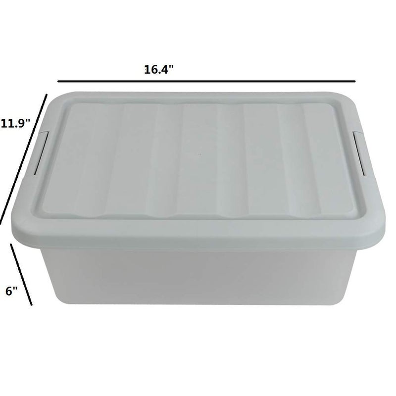 Ucake 14 Quart Plastic Storage Box, Clear Storage Bin with Lid, 2 Packs - Image 3